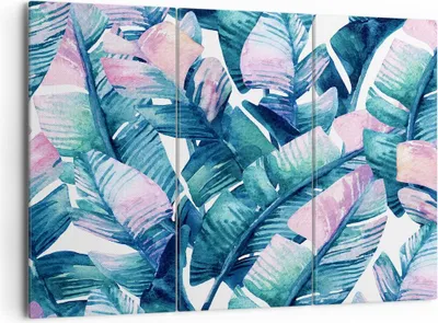 Produktbild von Bild auf Leinwand - Leinwandbild - Blatt Pflanze Blume - 165x110cm - Wand Bild - Wanddeko - Leinwanddruck - Bilder - Kunstdruck - Wanddekoration - Leinwand bilder - Wandkunst - CE165x110-3949
