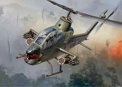 Produktbild von Revell 03821, Hubschraubermodell, Montagesatz, 1:32, Bell AH-1G Cobra, Junge, Kunststoff