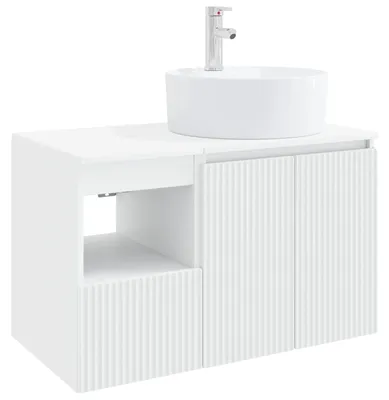 Produktbild von Badezimmermöbel-Set 2 stk. Weiß Holzwerkstoff