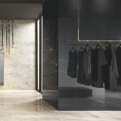 Zdjęcie produktu dla CASA39 Płytki imitujące marmur, czarne, 80 x 80 cm, Italgraniti Marble Experience
