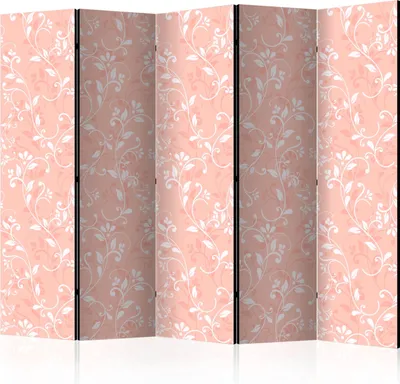 Produktbild von 5-teiliger Einseitiger Vlies Paravent - Coral Arabesque II 225x172 cm Muster f-C-0357-z-c