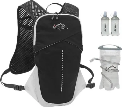 Produktbild von Famanu Trinkrucksack mit 2L Wasserblase und 2 Flaschen - Grau
