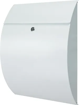 A white mailbox is shown against a white background.