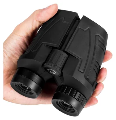 Produktbild von 12x25 Kompaktfernglas mit klarer Sicht bei schwachem Licht, großes Okular, wasserdichtes Fernglas für Erwachsene und Kinder, leistungsstarkes, leicht fokussierbares Fernglas für Vogelbeobachtung, Jagd im Freien, Reisen, Sightseeing
