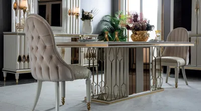 Produktbild von Esszimmer Tisch Essgarnitur Tische Essgruppe Couch Gruppe Garnitur 3tlg.