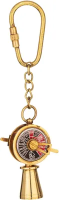 Produktbild von Schlüsselanhänger Maschinentelegraph aus Messing – 12x3cm Nautische Dekoration