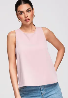 Produktbild von LARICA Damen Top Grün Ärmellos Locker Elegant OW-TS-E0034 rose L