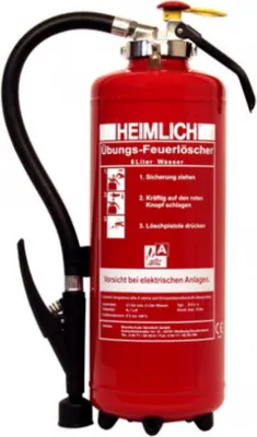Produktbild von 9L Wasser Übungsfeuerlöscher, wiederbefüllbar Übungslöscher Schlagknopfarmatur