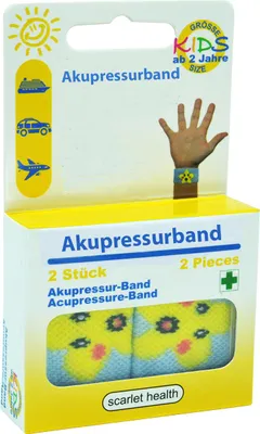Produktbild von scarlet health | Akupressurband »Sea«, 1 Paar elastische Armbänder zur Anwendung am Handgelenk, für Kinder & Erwachsene – diskreter Reisebegleiter, Farbe:Stern
