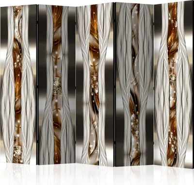 Produktbild von 5-teiliger Einseitiger Vlies Paravent - Artistic Expression II 225x172 cm Muster a-A-0213-z-c