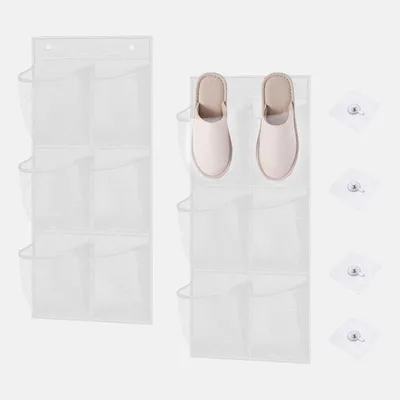 Immagine prodotto di TRANKIELO® - Organizer da appendere sopra la porta per scarpe – 2 pezzi con 6 scomparti – Salvaspazio e multifunzionale