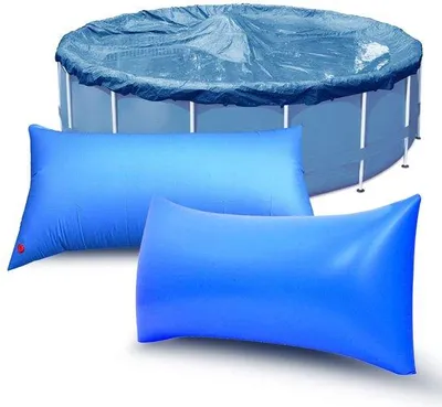 Obrázek produktu pro Zimní obdélníkový bazénový polštář 8x4 ft, bazénový polštář pro zimní období, vyhřívatelný bazénový polštář, zimní bazénové příslušenství, nafukovací bazénové polštáře, kryty a stany na bazény, zimní bazénové polštáře s bezpečnostním ventilem (2 ks)