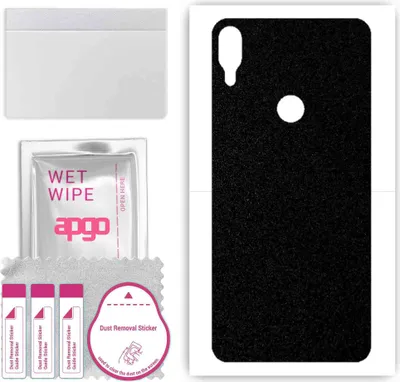 Produktbild von apgo Rückseite Schutzfolie, Skin, kompatibel mit Asus Zenfone Max Pro (M1) ZB601KL ZB602K, Hinten Displayschutzfolie aus Vinylfolie, kratzfest, einfache Montage - Mattschwarz