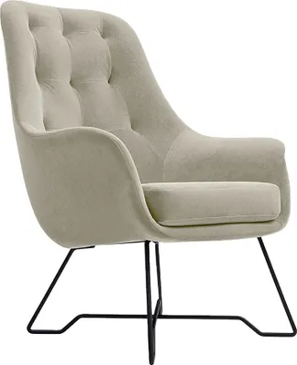 Produktbild von MIRJAN24 Sessel Ezo, Wohnzimmersessel vom Hersteller, Metallfüße Schwarz pulverbeschichtet, Polstersessel (Farbe: Velluto 02)