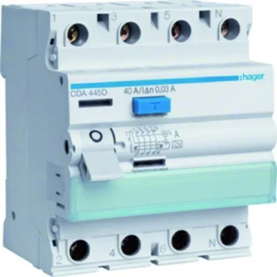 Immagine prodotto di Hager FI 4P 6KA 40A 30MA TIPO A VS (CDA445D)