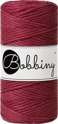Produktbild von Bobbiny Macrame Cord 3 mm 100 m Classic Red Schnur