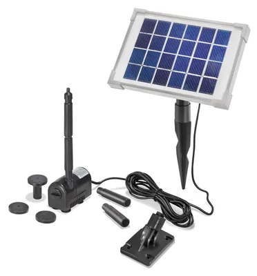 Solar-Teichpumpe 2 W, 175 l/h, 4 Düsen, IP68