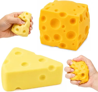 Productafbeelding van Antistressbal - Stressbal in de vorm van kaas - Volwassene