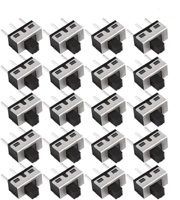 20x Schuifschakelaar 1P2T SPDT, AC 125V 2A, Paneelmontage