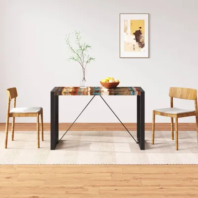 Image de Table de salle à manger exclusive, en bois massif recyclé, 120 cm