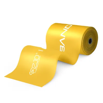 Produktbild von 4FIZJO FLAT BAND 30 m, Rehabilitationsband, Verschiedene Widerstände, Latex, für Training und Therapie, gelb