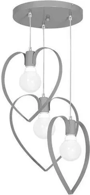 Produktbild von Amore Grau 3 Kronleuchter Deckenleuchte - Mlp9823 Kinderzimmer Kinderleuchte