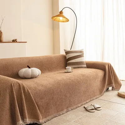 Produktbild von Banküberwurf Ribflanell, Lichtterracotta, 180 x 340 cm, für 2/3-Sitzer