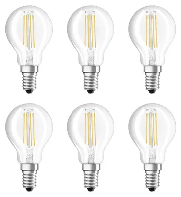 Produktbild von Osram E14 LED Kugellampe P45 5W 470lm 4000K 230V 45mm 6 Stück