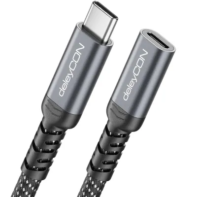 Produktbild von deleyCON 1,5m USB-C Verlängerungskabel 100W 20 Gbps USB 3.2