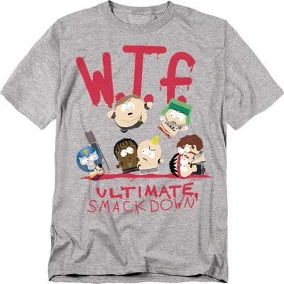 Image de South Park - "WTF Ultimate Smackdown" T-shirt Homme/Femme Unie TV20767 (4XL) (Heather sportif)