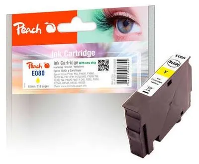 Immagine prodotto di Cartuccia d'inchiostro Peach compatibile con Epson T0804, giallo - PI200-143