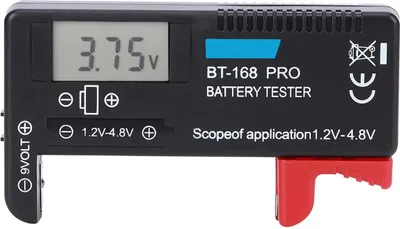 Produktbild von Batterietester mit LCD Display, Digitaler Batterietester Kapazitätsanzeige und Knopfzellen Akku Batterie Tester Testgerät Prüfgerät AAA AA C D 9V 1.5V