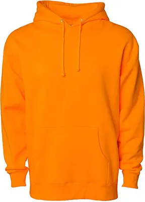 Produktbild von Independent IND4000C | Herren Heavyweight Hooded Kapuzenpullover - Farbe: Safety Orange - Größe: L