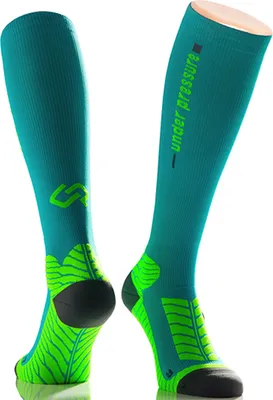 Produktbild von Under Pressure Runattack Sport Kompressionssocken 35-38 (Wade: 28-38cm) Petrol