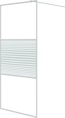 Produktbild von vidaXL Duschwand für Begehbare Dusche Weiß 90x195 cm ESG-Klarglas