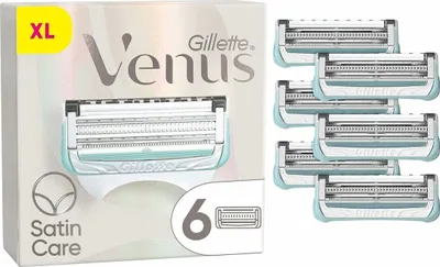 Produktbild von Gillette Venus Satin Care Rasierklingen für den Intimbereich, 6 Ersatzklingen für Intimrasierer Frauen