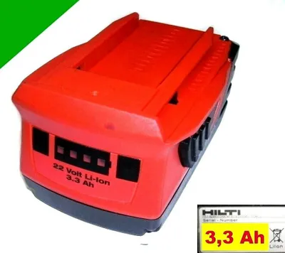 Produktbild von Original Hilti Akku  B 22 /3,3  Ah Li  22 V 21,6 V  (18+)   3300 mAh Neubestückt
