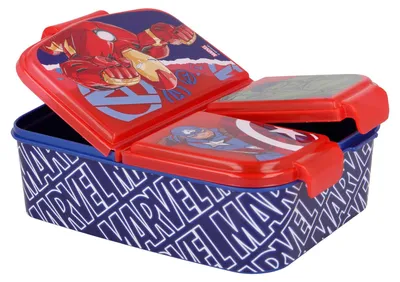 Produktbild von Avengers Comic Kinder Premium Brotdose Lunchbox Frühstücks-Box Vesper-Dose mit 3 Fächern