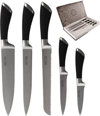 Produktbild von Orion Universal-Küchenmesser Küchenmesserset Kochmesser Messer Edelstahl 5er-Set 5-teilig MOTION
