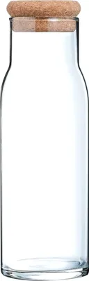 Produktbild von Cucina & Tavola Glaskaraffe mit Korkstopfen für Wasser, Saft, Milch – 1000 ml