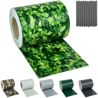 Produktbild von tectake® Sichtschutzstreifen für Einzelstab- und Doppelstabmatten-Zäune leichte Montage, inklusive Befestigungsclips