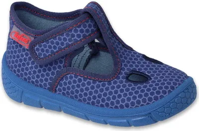 Produktbild von Jungen Hausschuhe Befado Honey 630p005 Blau flexible Ultraleicht Klettverschluss