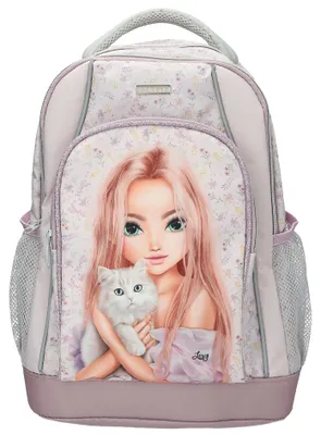 Zdjęcie produktu dla TOPModel Blooming Kitty – plecak szkolny w kolorze liliowym, z motywem kotka-modelki