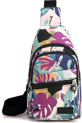 Produktbild von Unyqoos® Anti-Diebstahl Crossbody‑Brusttasche für Damen & Herren, wasserdichtes Nylon, 17×11×30 cm, leichte Slingbag mit verstellbarem Schultergurt