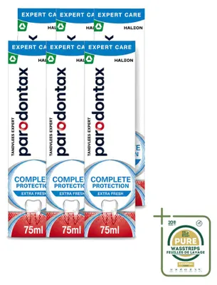Obrázok produktu pre 6 x Zubná pasta Parodontax Complete Protection Extra Fresh - 75 ml - Balenie s 6 kusmi