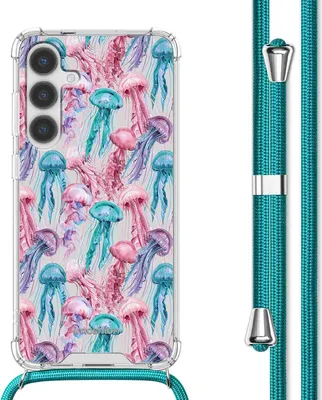 Zdjęcie produktu dla etui imoshion Design ze sznurkiem do Samsung Galaxy S24 Plus - Jellyfish Watercolour