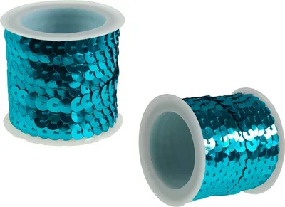 5m Paillettenband 6mm hellblau