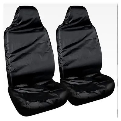 Produktbild von 2 Stück Autositzschoner, Sitzschutz für Auto, Schonbezug für vordere und hintere Sitze, Universell für Pkw mit Seitentaschen (138 x 56 cm, Schwarz)