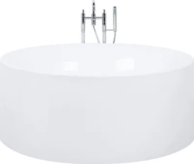 Produktbild von BELIANI Badewanne Weiß ⌀ 140 cm Acryl Freistehend Rund Modern