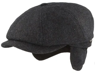 Immagine prodotto di Cappello a berretto con visiera, in lana, con protezioni per le orecchie, marca Hut-Breiter, colore blu, taglia 64